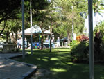 Barbeque and seating areas